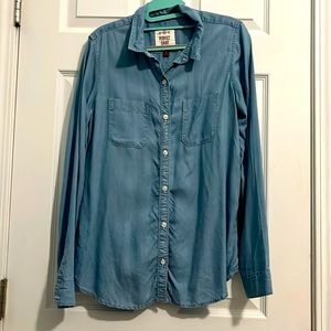Super soft blue button down